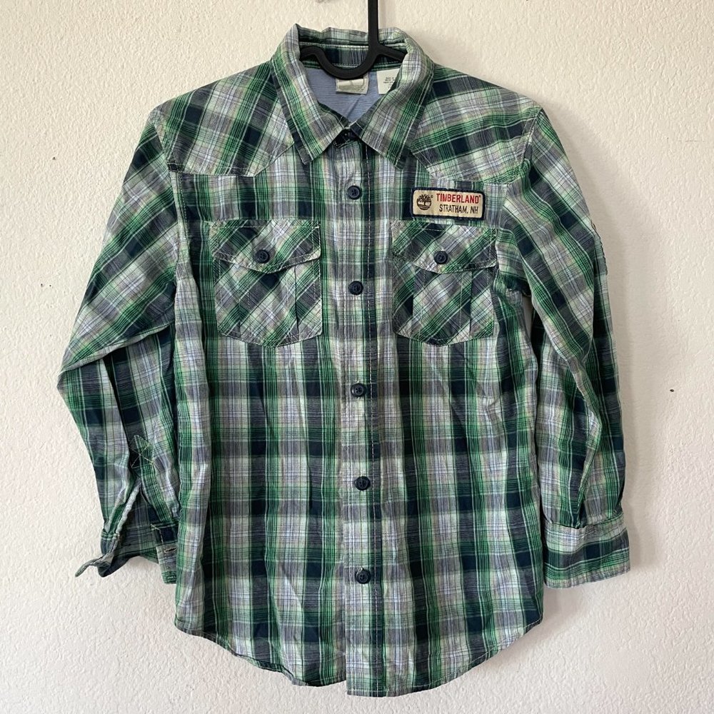 【TIMBERLAND】LONG SLEEVE CHECK SHIRT SIZE:S